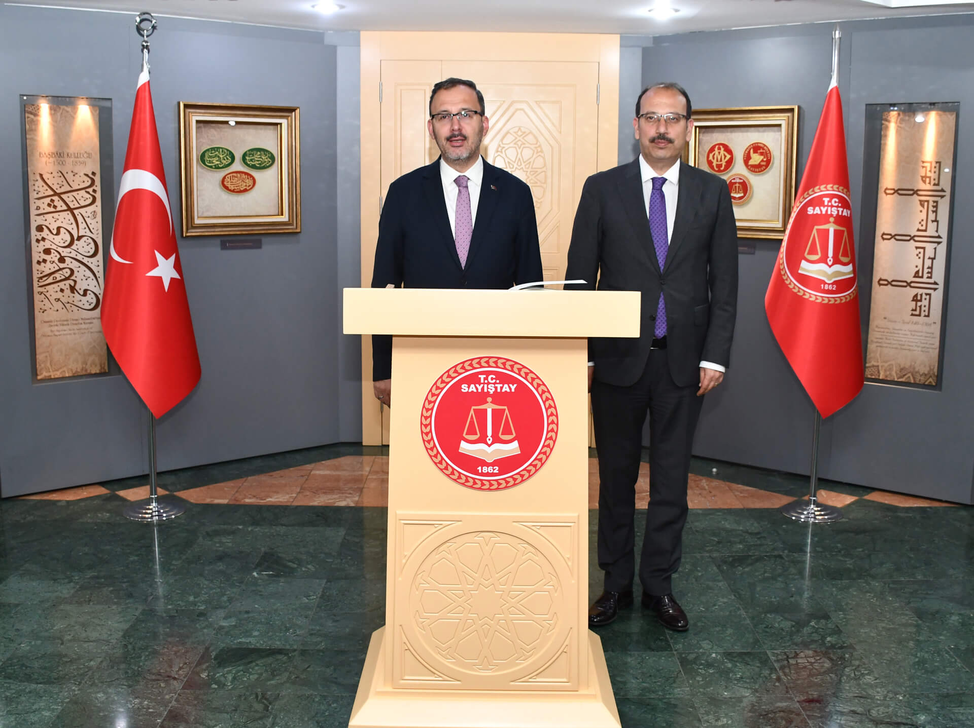 Sayıştay Başkanı Metin YENER’i, Gençlik ve Spor Bakanı Dr. Mehmet Muharrem KASAPOĞLU Ziyaret Etti
